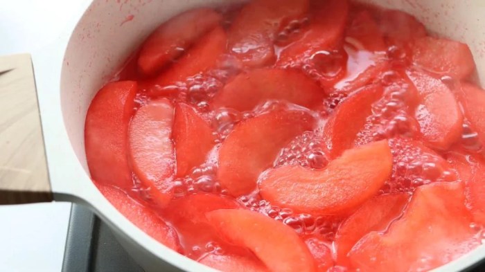 Red Hot Cinnamon Apples - The Cooking Bride Cinnamon apples recipe with red hots