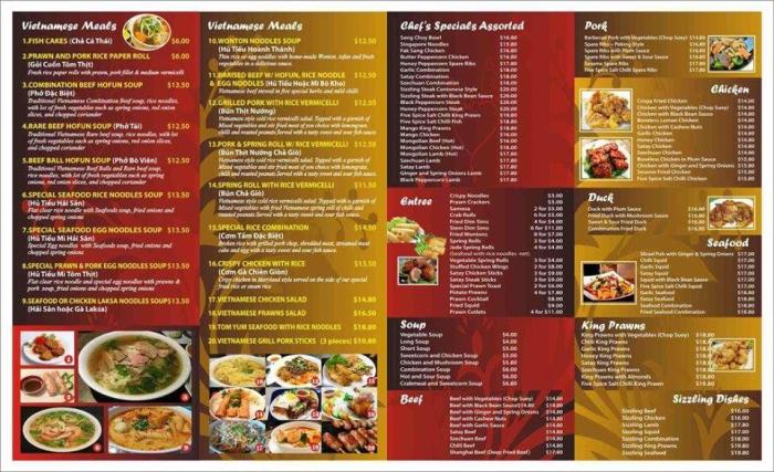 Emerald Chinese and Vietnamese Restaurant Menu A Culinary Journey